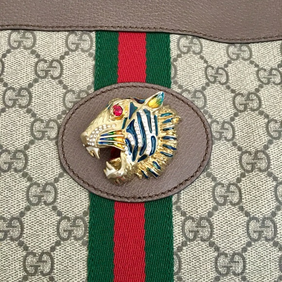 Authentic Gucci Rajah large tote bag brown monogram coated canvas - Picture 5 of 15